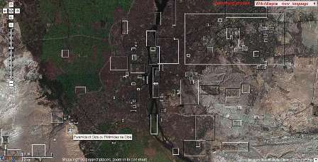 The Egyptian Pyramids from Wikimapia